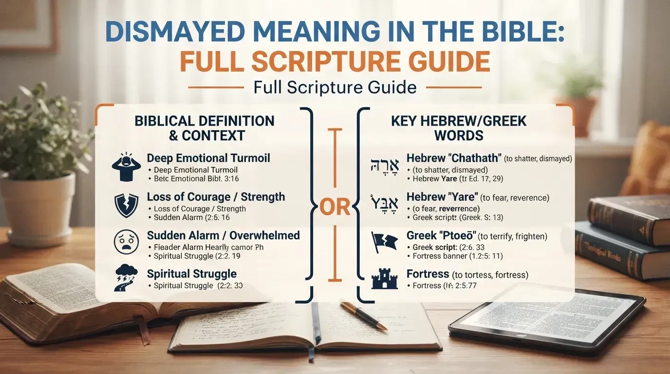 Dismayed Meaning in the Bible