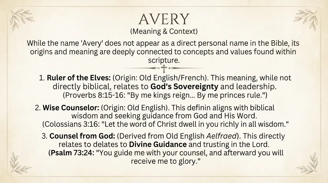 Avery Meaning in the Bible