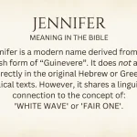 Jennifer Meaning in the Bible