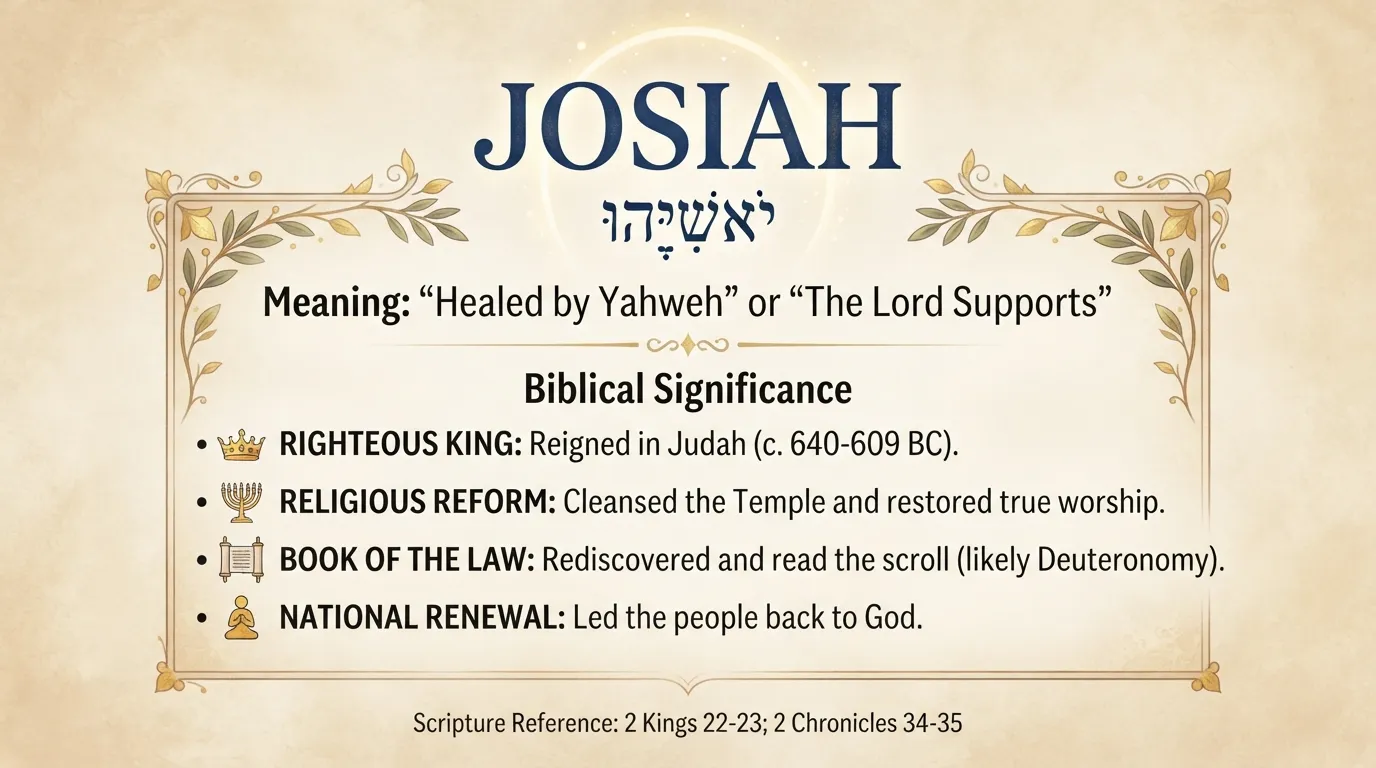 Josiah Mean in the Bible