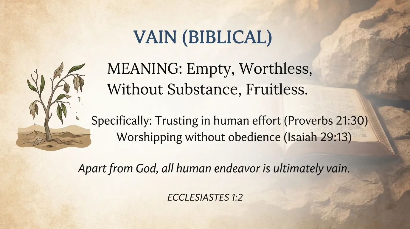 Vain Meaning in the Bible